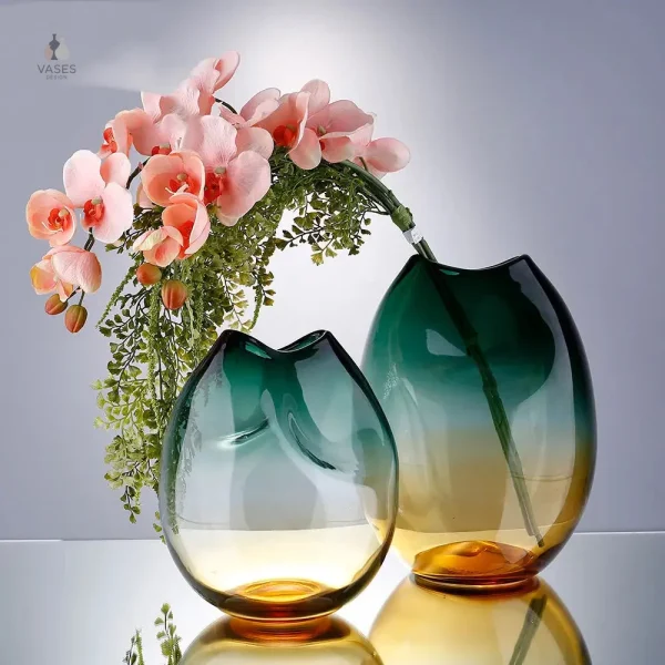 Vase en verre soufflé, décoration moderne