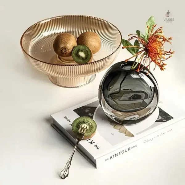 Vase en verre soufflé pour centre de table
