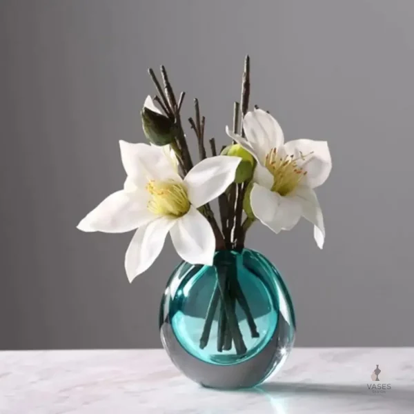 Vase en verre soufflé pour décoration intérieure