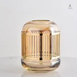 Vase en verre transparent, look contemporain