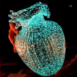 Vase décoratif lumineux en verre