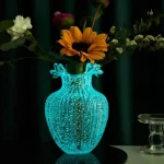 Vase en verre avec lumière naturelle