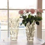 Vase en verre transparent design