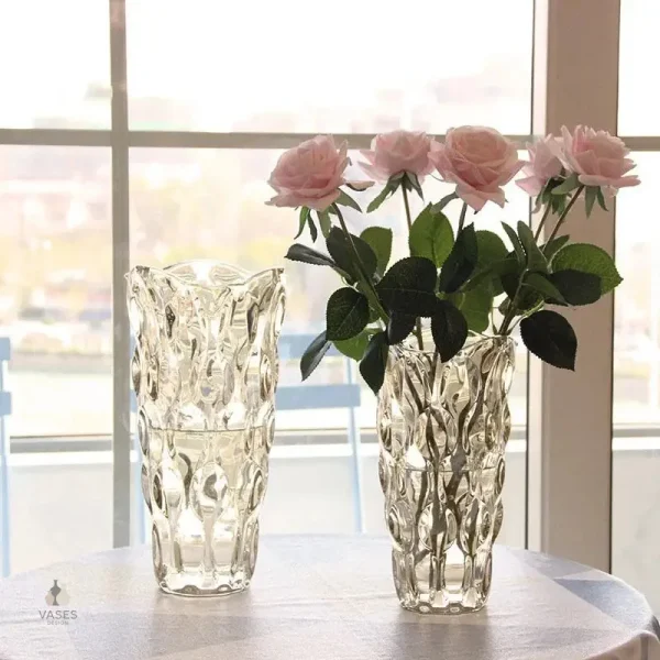 Vase en verre transparent design