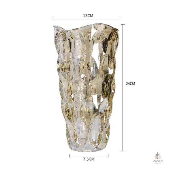 Vase en verre transparent pour décoration