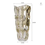 Vase en verre clair au style rétro