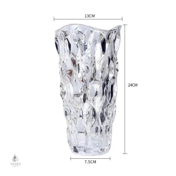 Vase en verre transparent raffiné