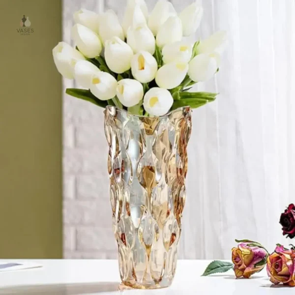 Vase décoratif en verre vintage