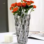 Vase en verre transparent pour fleurs