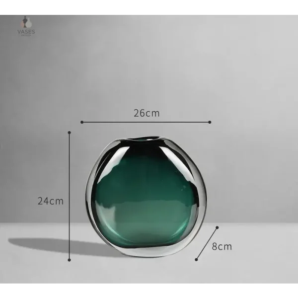 Vase en verre de style contemporain