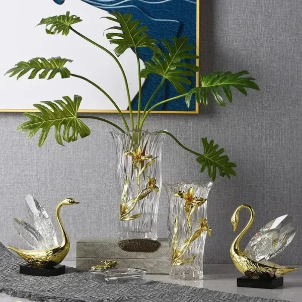 Vase en verre vintage décoratif