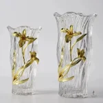 Vase vintage en verre, design élégant
