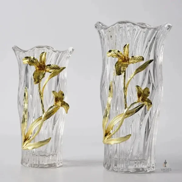 Vase vintage en verre, design élégant