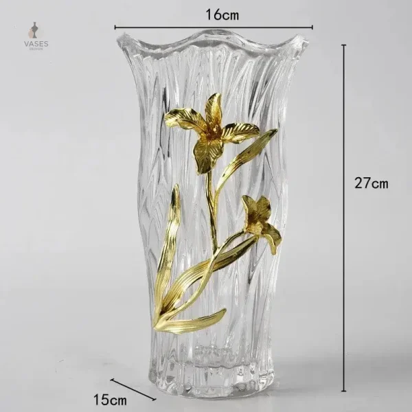 Vase décoratif, verre vintage chic