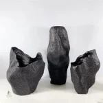 Vase en céramique, couleur naturelle, fait main