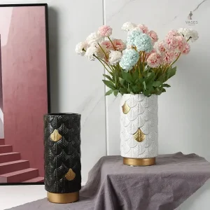 Vase céramique élégant pour fleurs décoratives