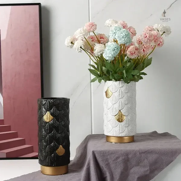 Vase céramique élégant pour fleurs décoratives