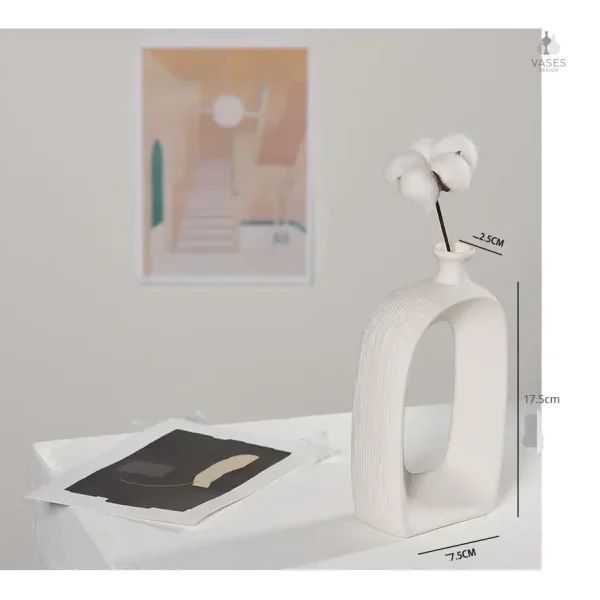 Accessoire déco vase fleuri pampa