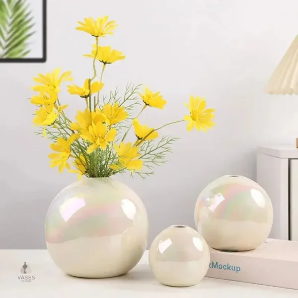 Vase boule élégant en forme sphérique