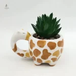 Vase girafe décoratif en céramique