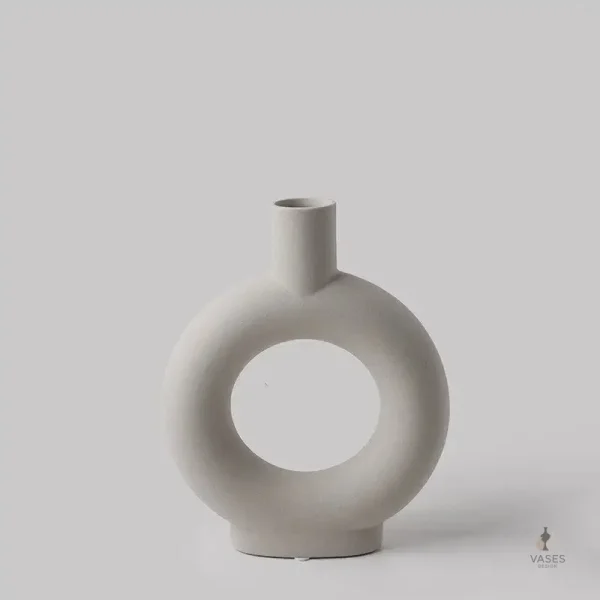 Vase haut en style pampa naturel