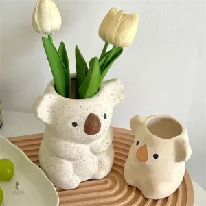 Vase koala décoratif en céramique