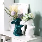 Vase lapin décoratif en céramique