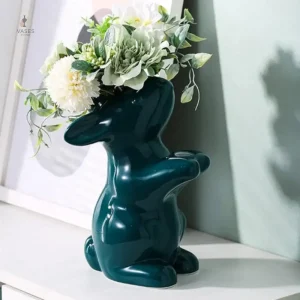 Vase original lapin pour fleurs et plantes