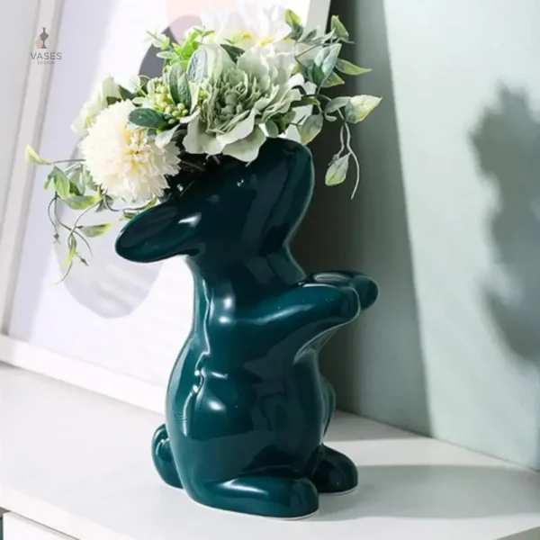 Vase original lapin pour fleurs et plantes