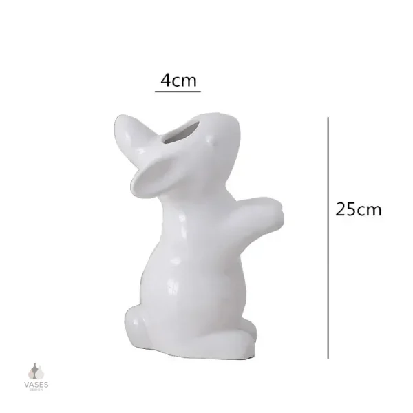 Vase amusant lapin pour une touche ludique