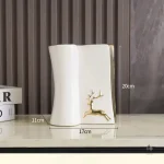 Vase livre unique avec cerf pour collection d'art