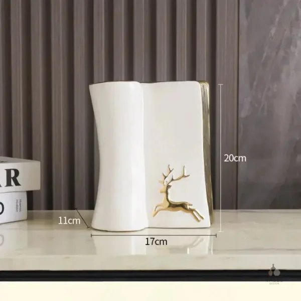 Vase livre unique avec cerf pour collection d'art