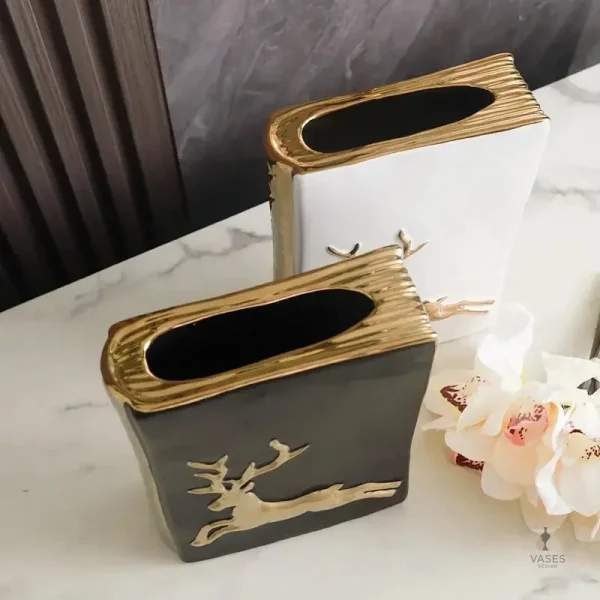 Vase original livre style cerf