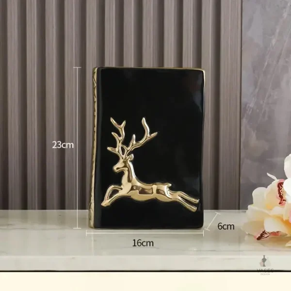 Vase livre avec cerf pour décoration intérieure