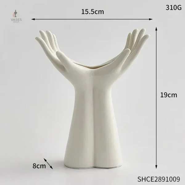 Vase main sculptural pour ambiance chic