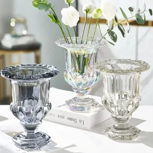 Vase en verre médicis au design classique et raffiné