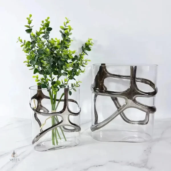 Vase design en verre pour intérieur moderne