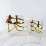 Vase en verre avec lignes modernes et raffinées