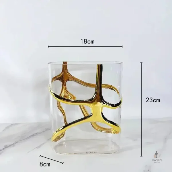 Vase décoratif en verre, accent moderne pour la maison