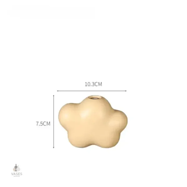 Vase nuage blanc, pièce maîtresse minimaliste