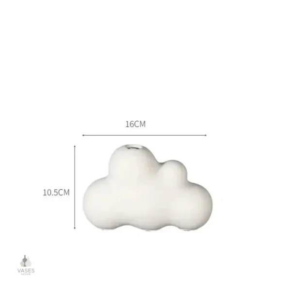 Vase nuage stylisé, accent décoratif subtil