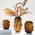Vase élégant en verre soufflé