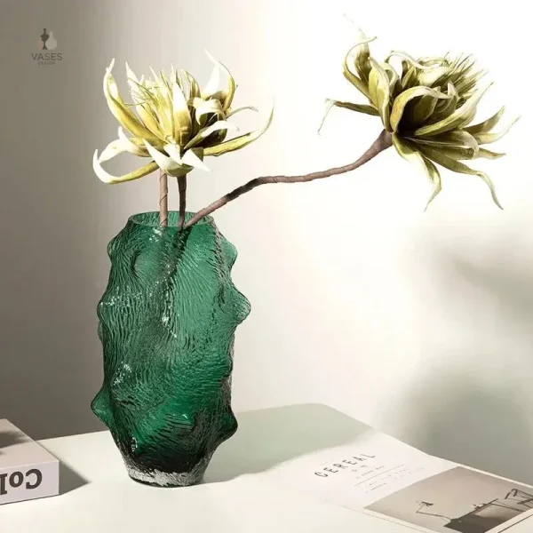 Vase en verre art contemporain