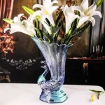 Vase paon élégant en céramique décorative