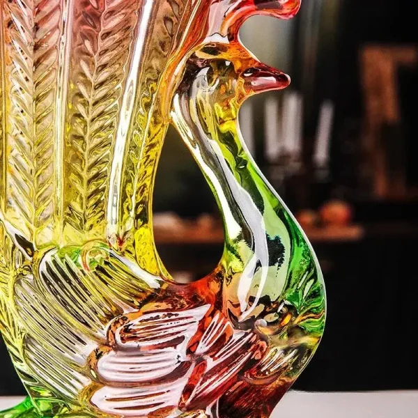 Vase en céramique avec motif paon unique