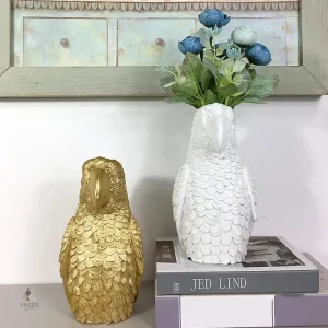 Vase perroquet coloré en céramique