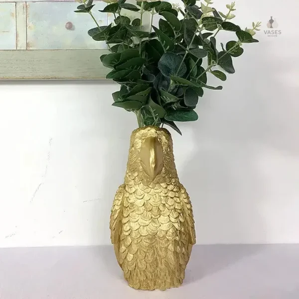 Vase décoratif en forme de perroquet