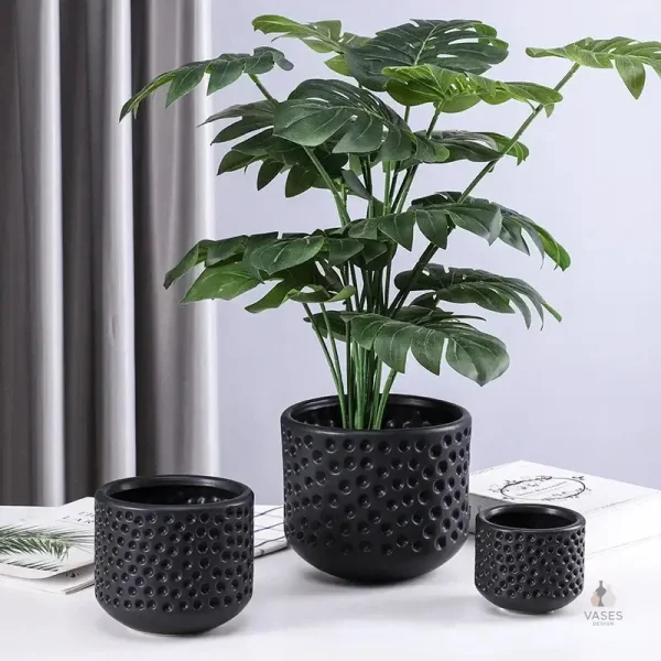 Vase pot en verre transparent, design épuré