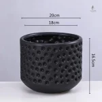 Vase pot en métal, look industriel tendance