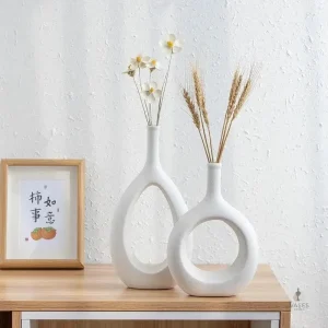 Vase moderne pour fleurs de pampa